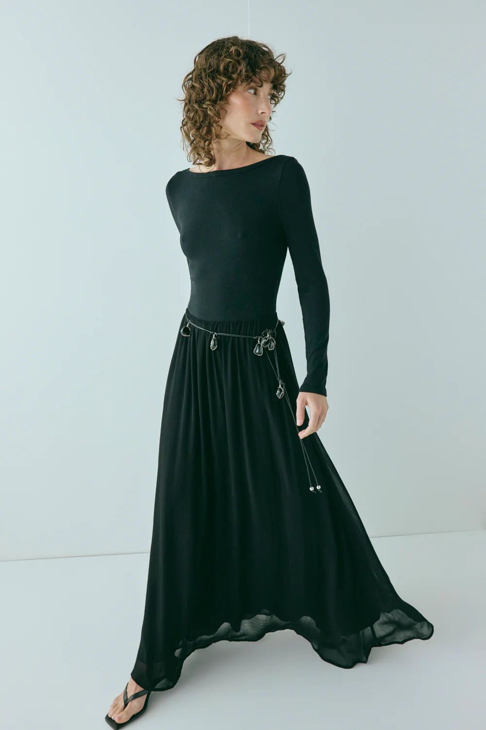 Abbey Maxi Dress Black - Image 4
