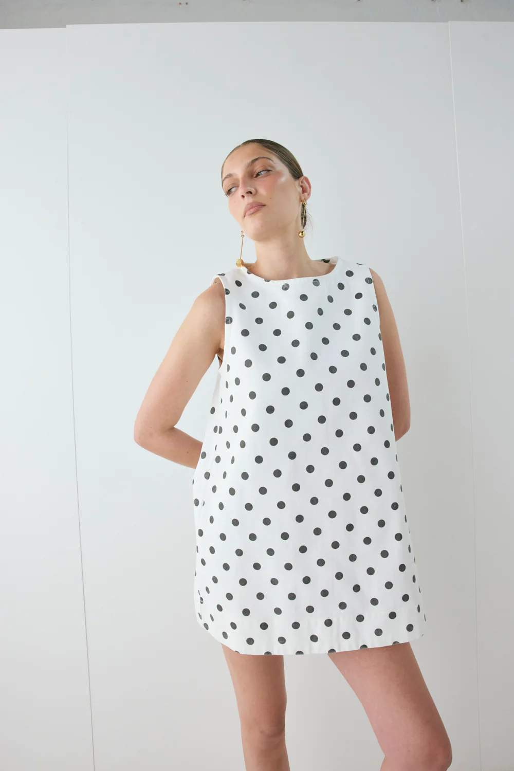 Aftersun Denim Mini Dress Polka Dot - Image 4