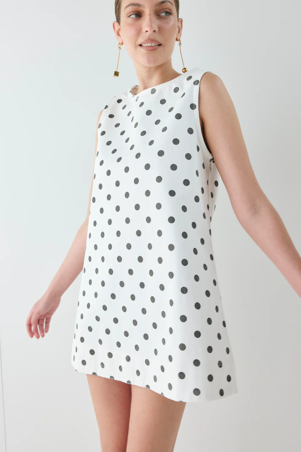 Aftersun Denim Mini Dress Polka Dot - Image 6