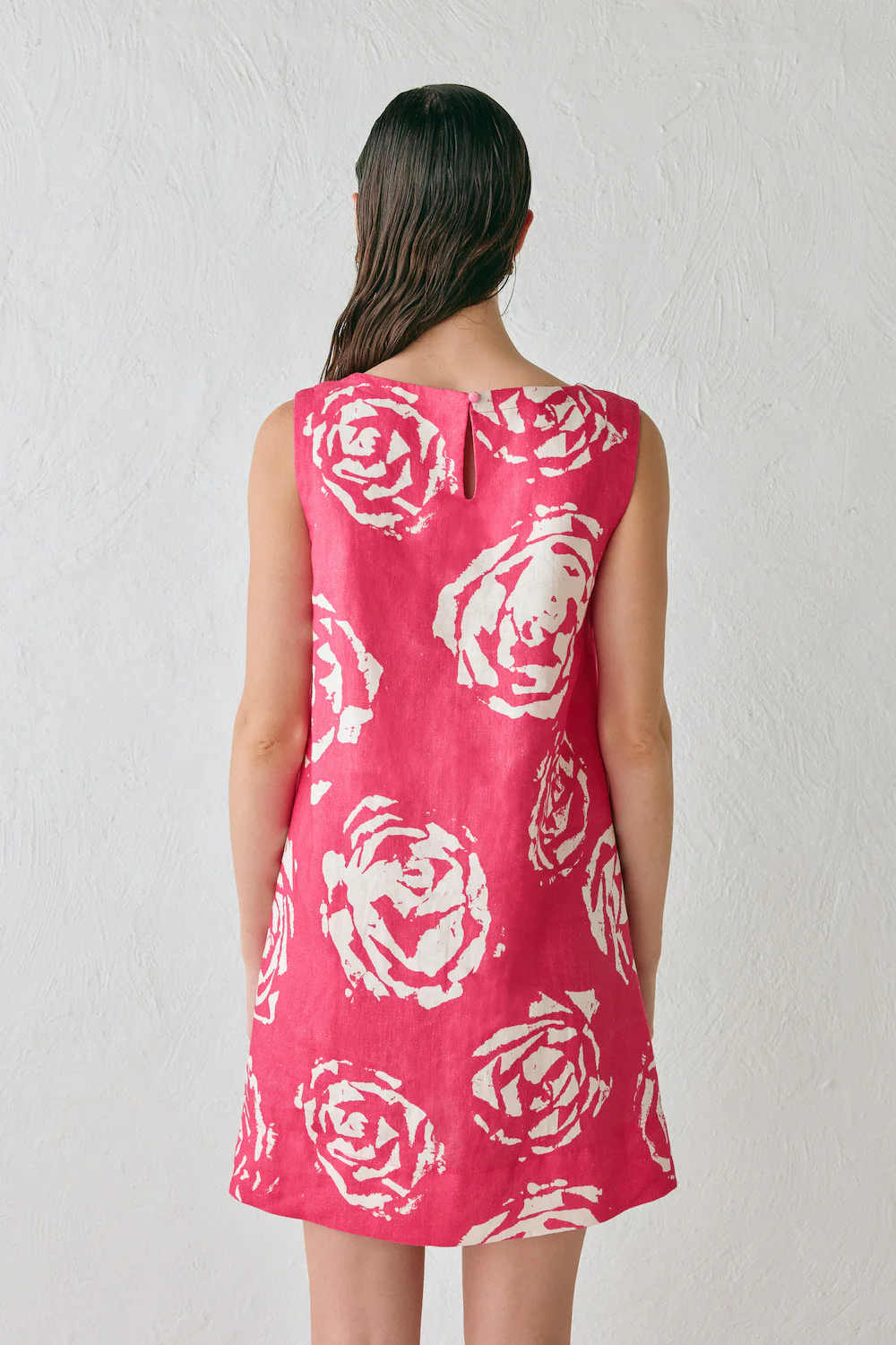 Aftersun Linen Mini Dress Rosa - Image 9