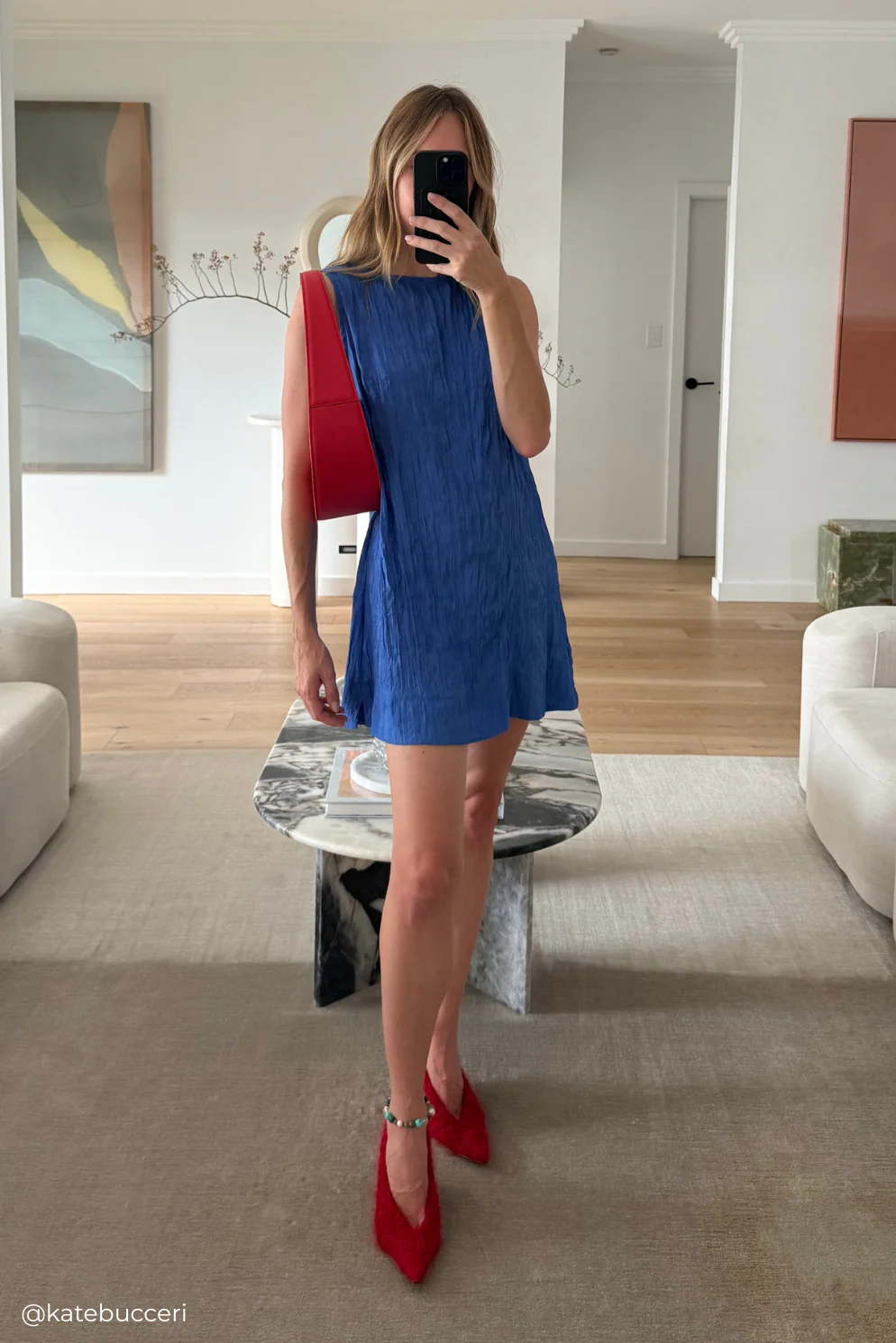 Aftersun Mini Dress Cobalt - Image 2
