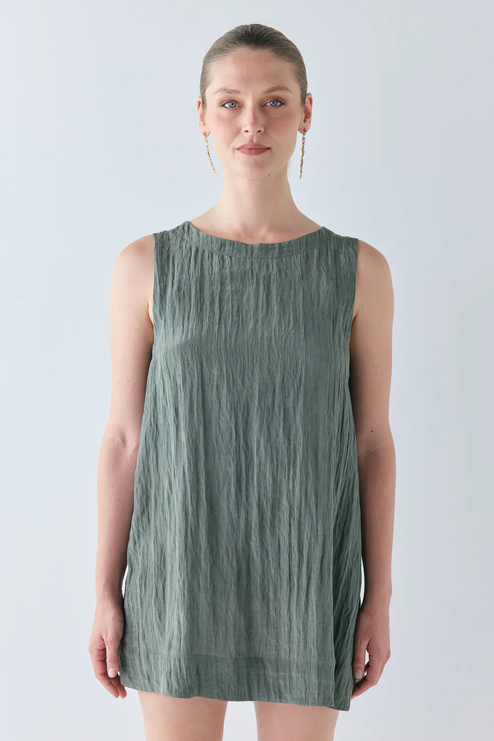 Aftersun Mini Dress Khaki - Image 3