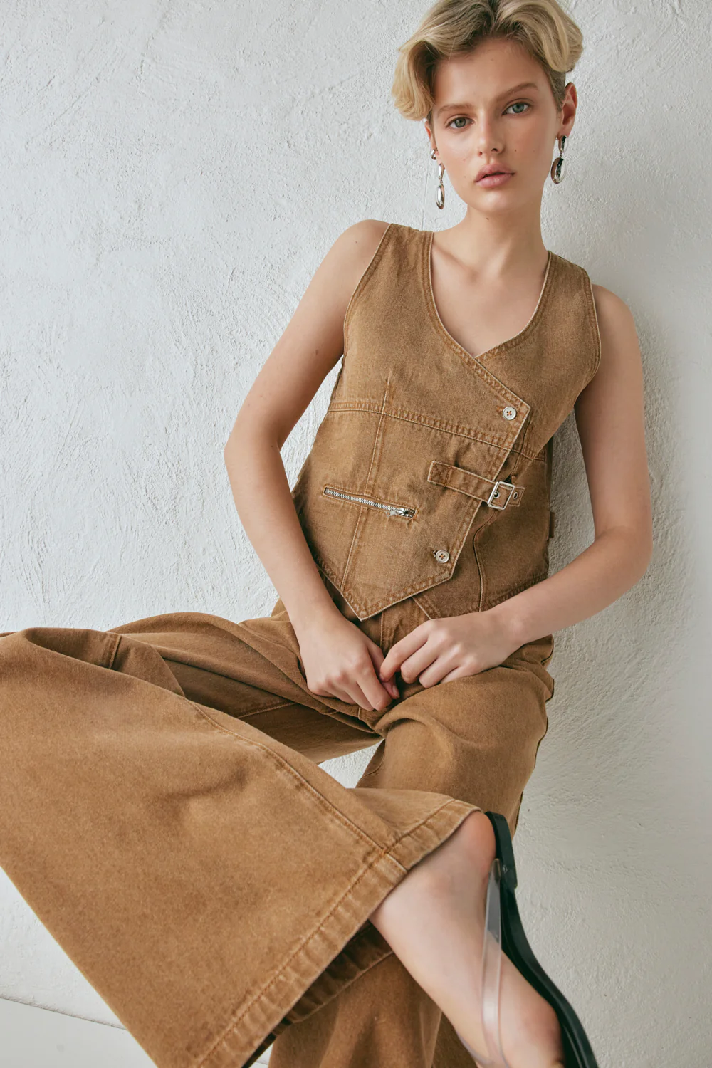 Ali Denim Vest Tan - Image 7
