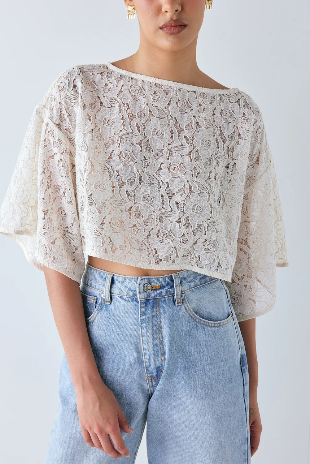 Alix Lace Top Cream - Image 4