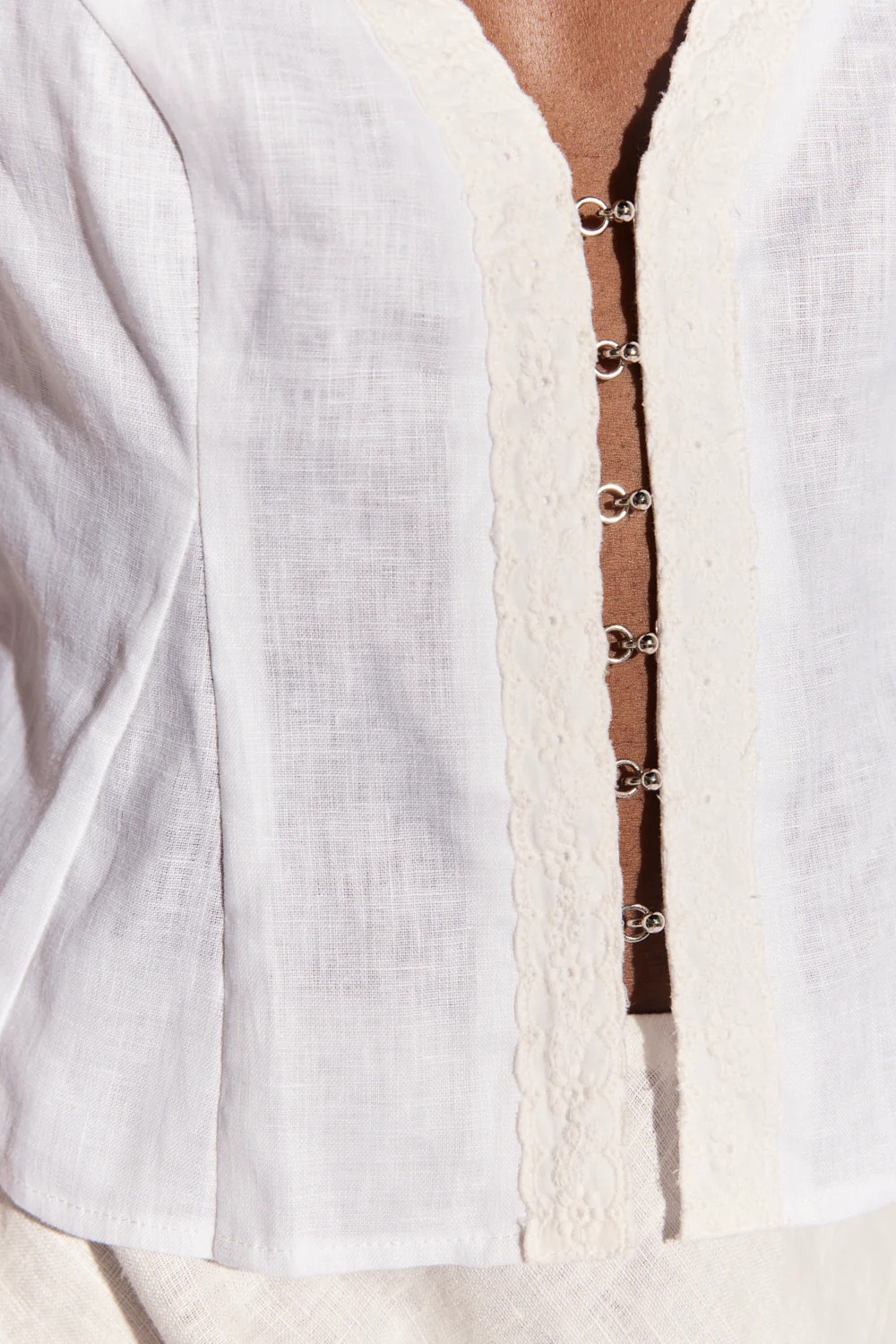 Allegra Linen Top White - Image 3