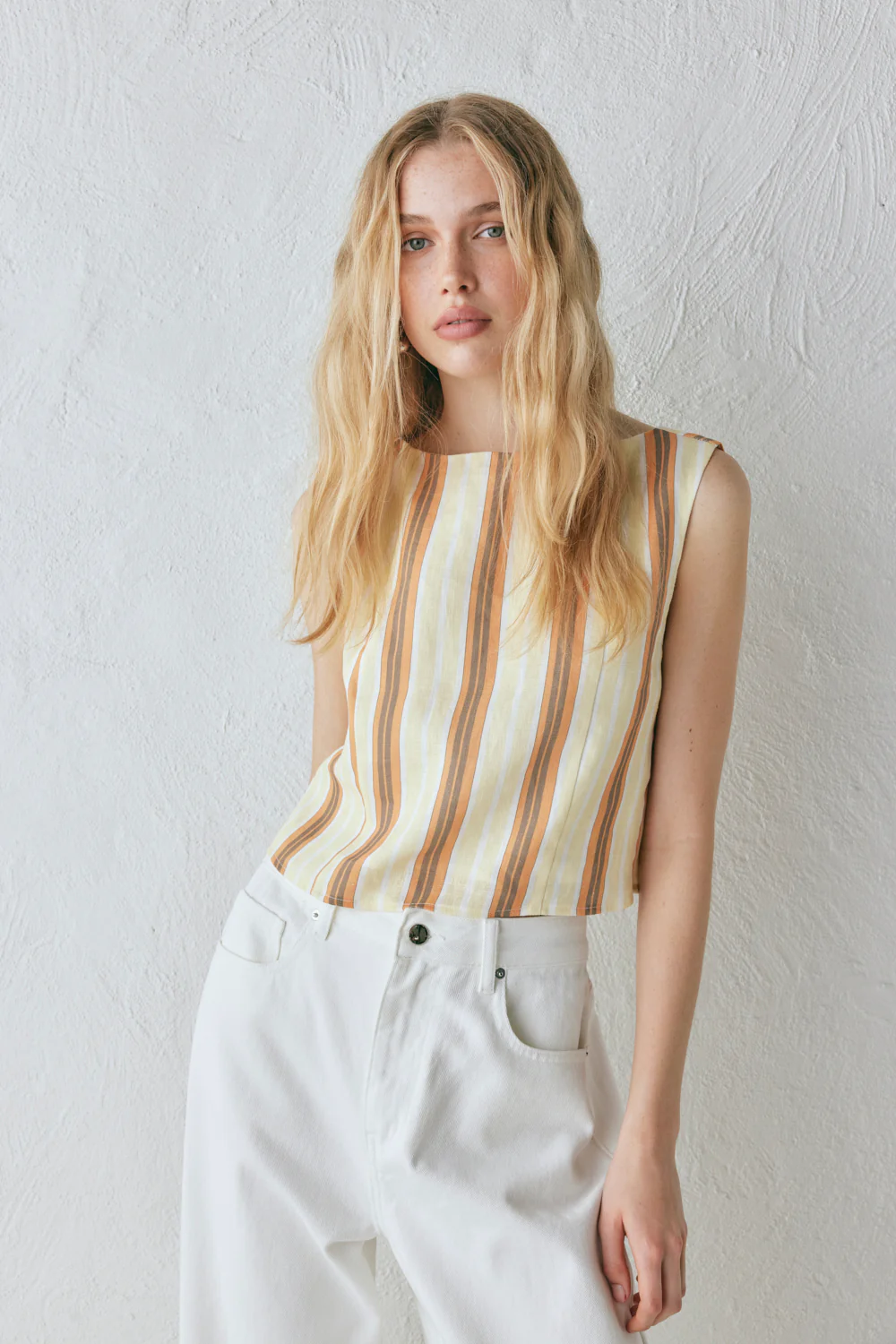 Ama Linen Top Stripe - Image 2