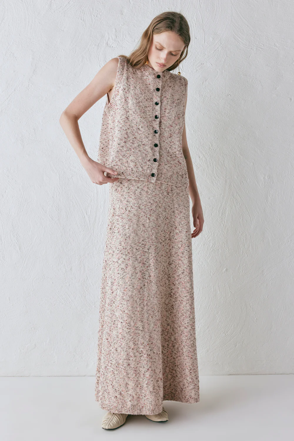 Anaya Knit Vest Pink Marle - Image 4