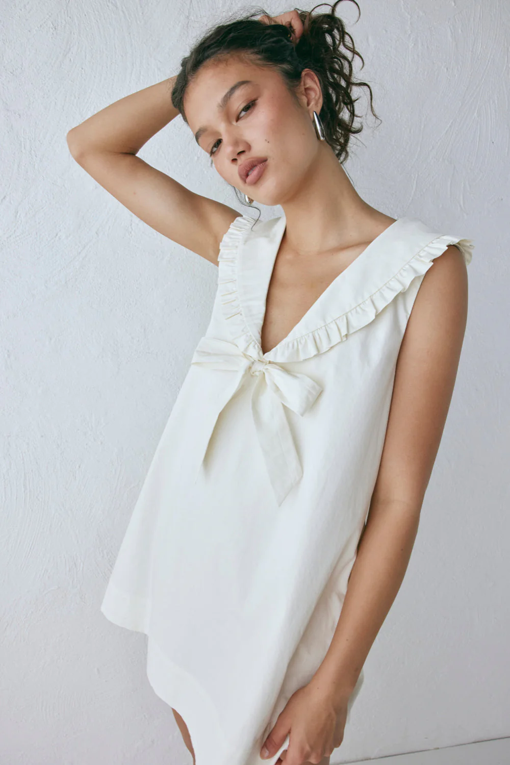 Anja Mini Dress Cream - Image 7