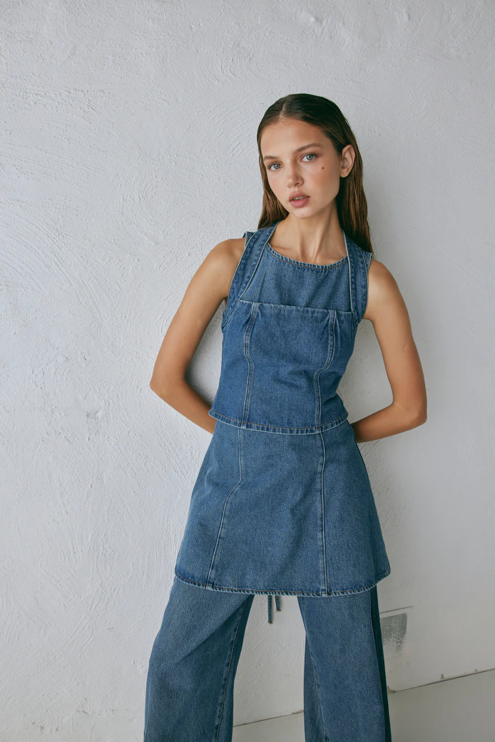 Anna Denim Top Blue - Image 3