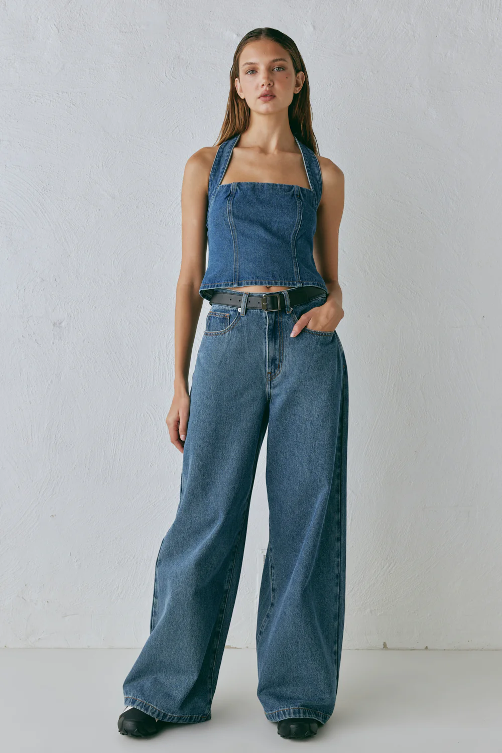 Anna Denim Top Blue - Image 9