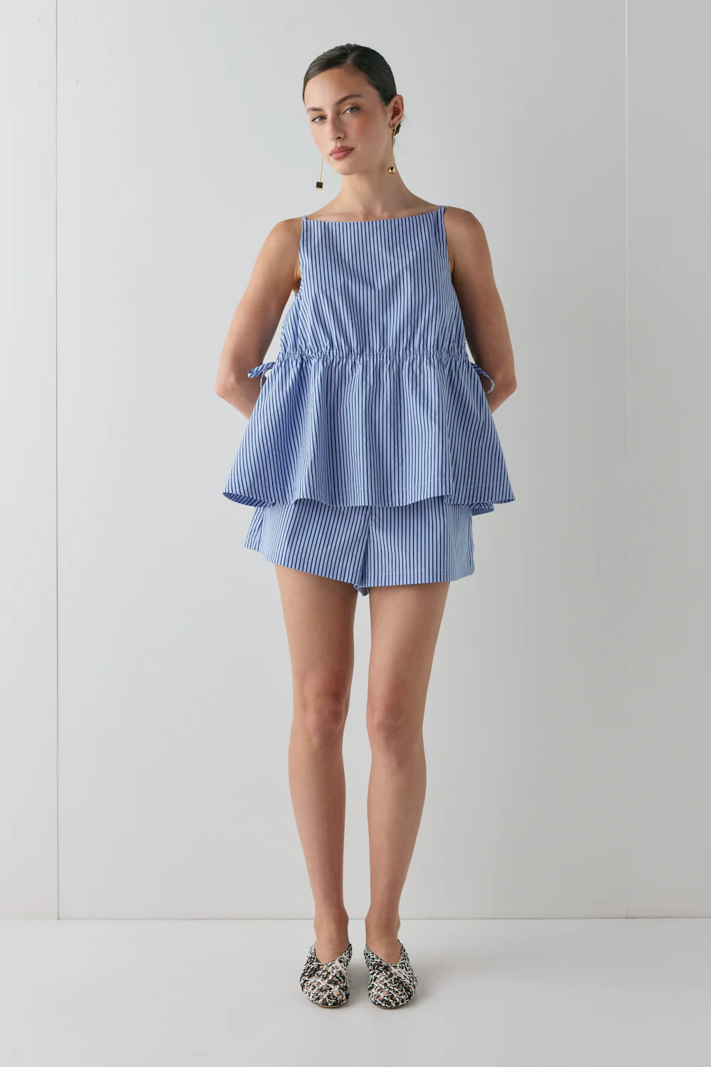 Annika Shorts Blue Stripe - Image 3
