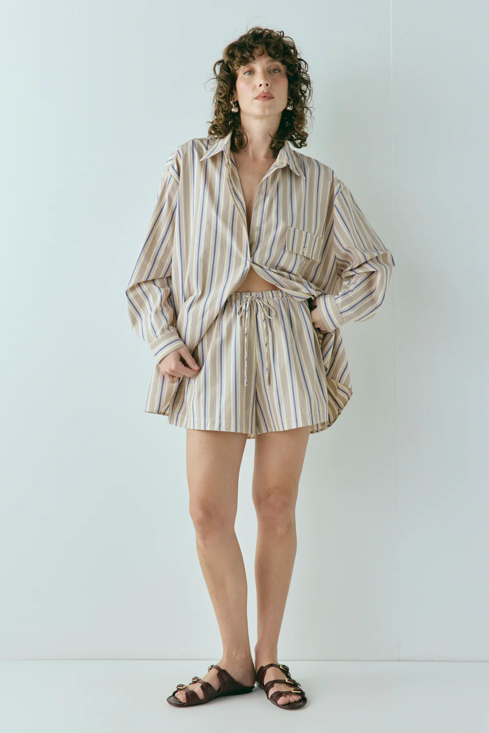 Annika Shorts Butter Stripe