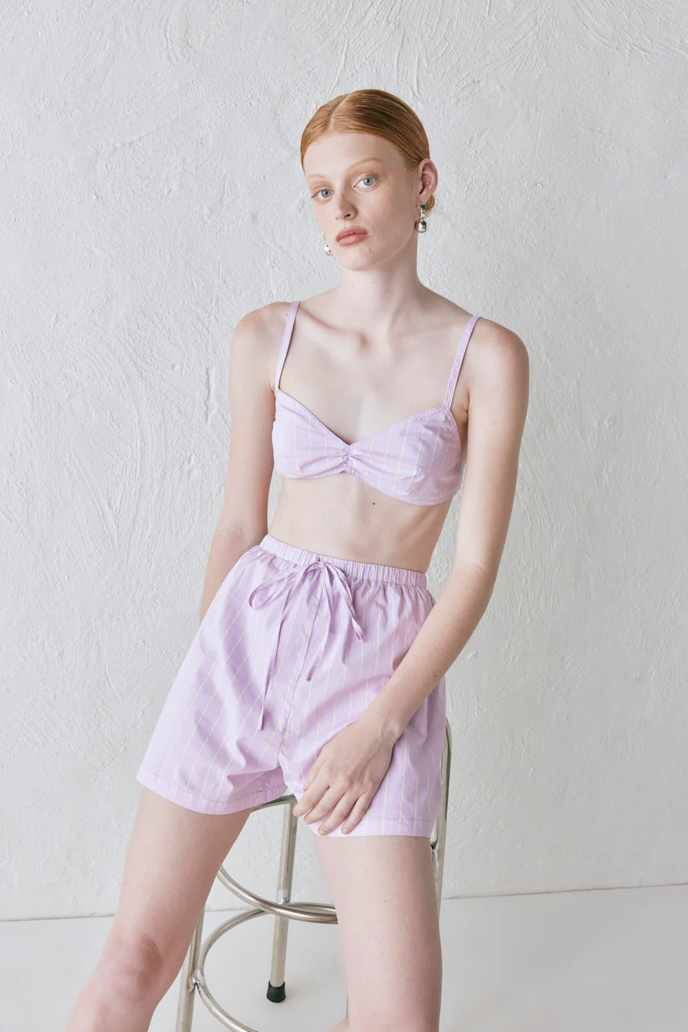 Annika Shorts Lilac Stripe - Image 5