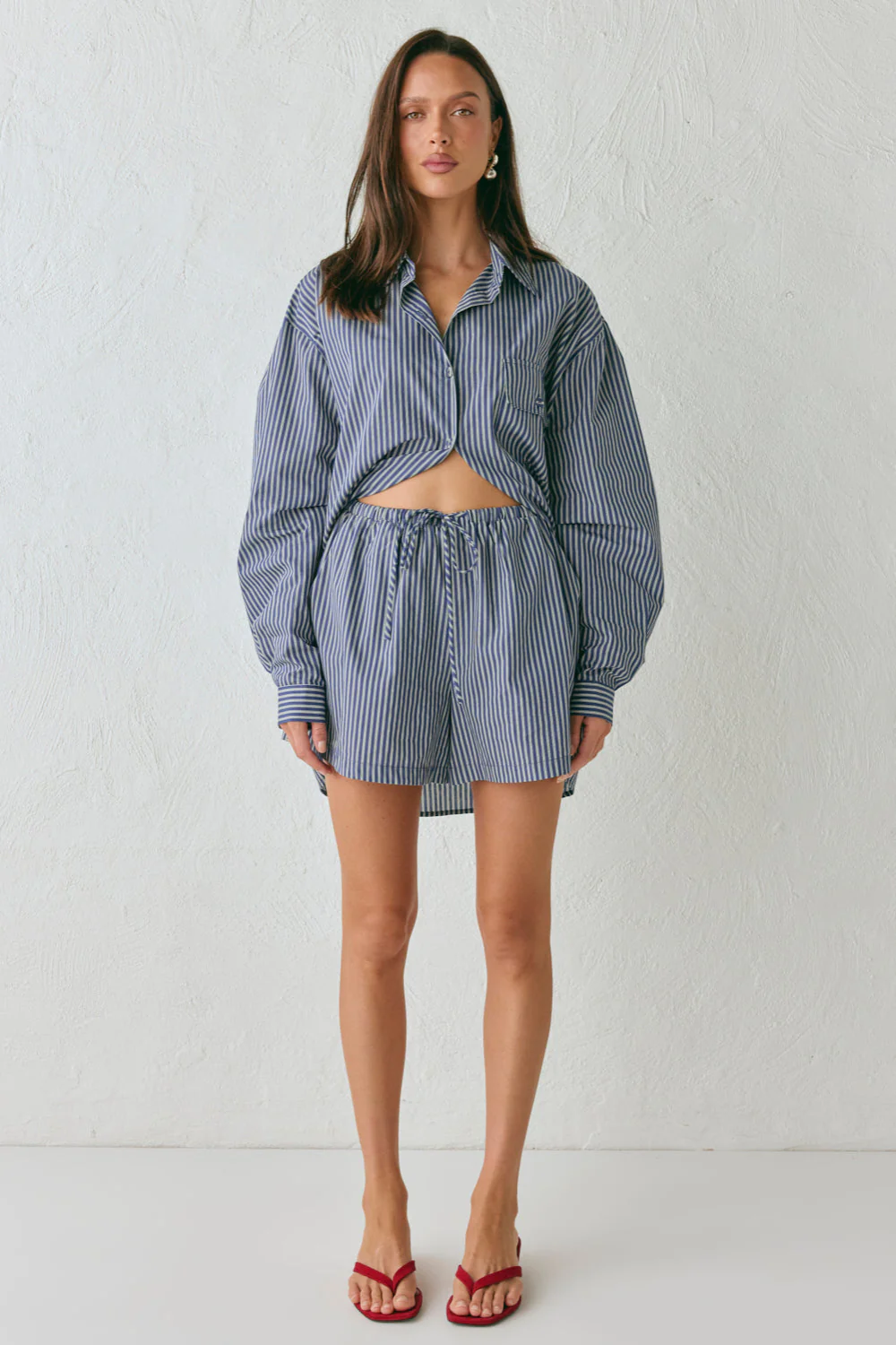 Annika Shorts Navy Stripe - Image 3