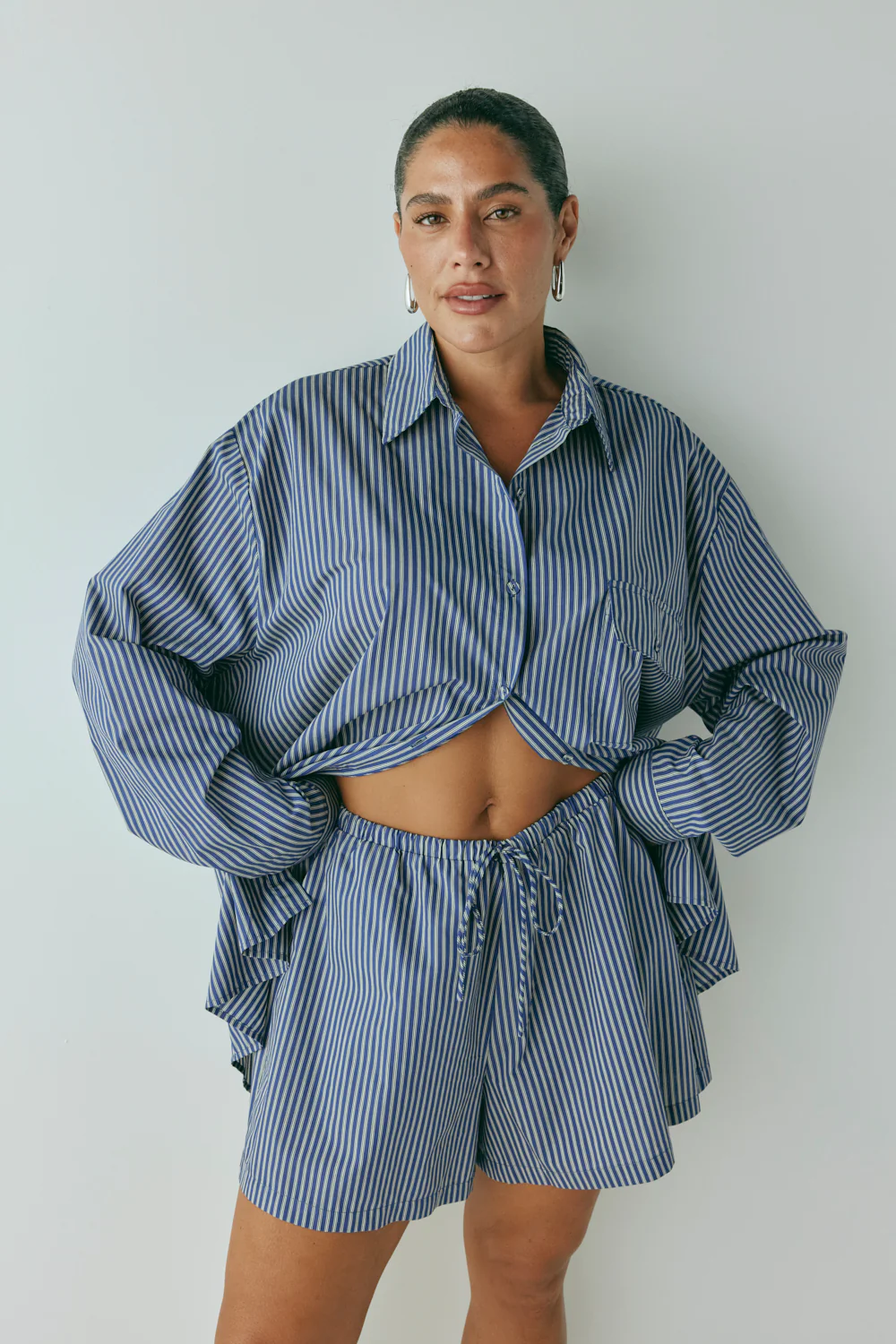 Annika Shorts Navy Stripe - Image 5