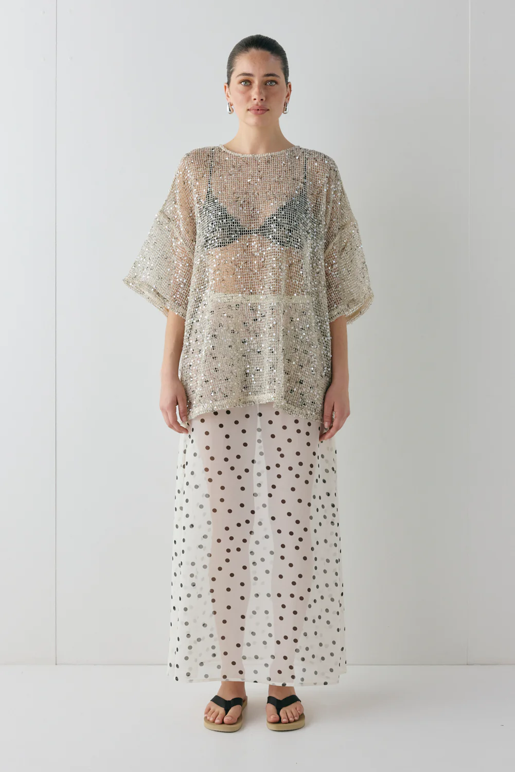 Arden Sequin Top Cream - Image 2