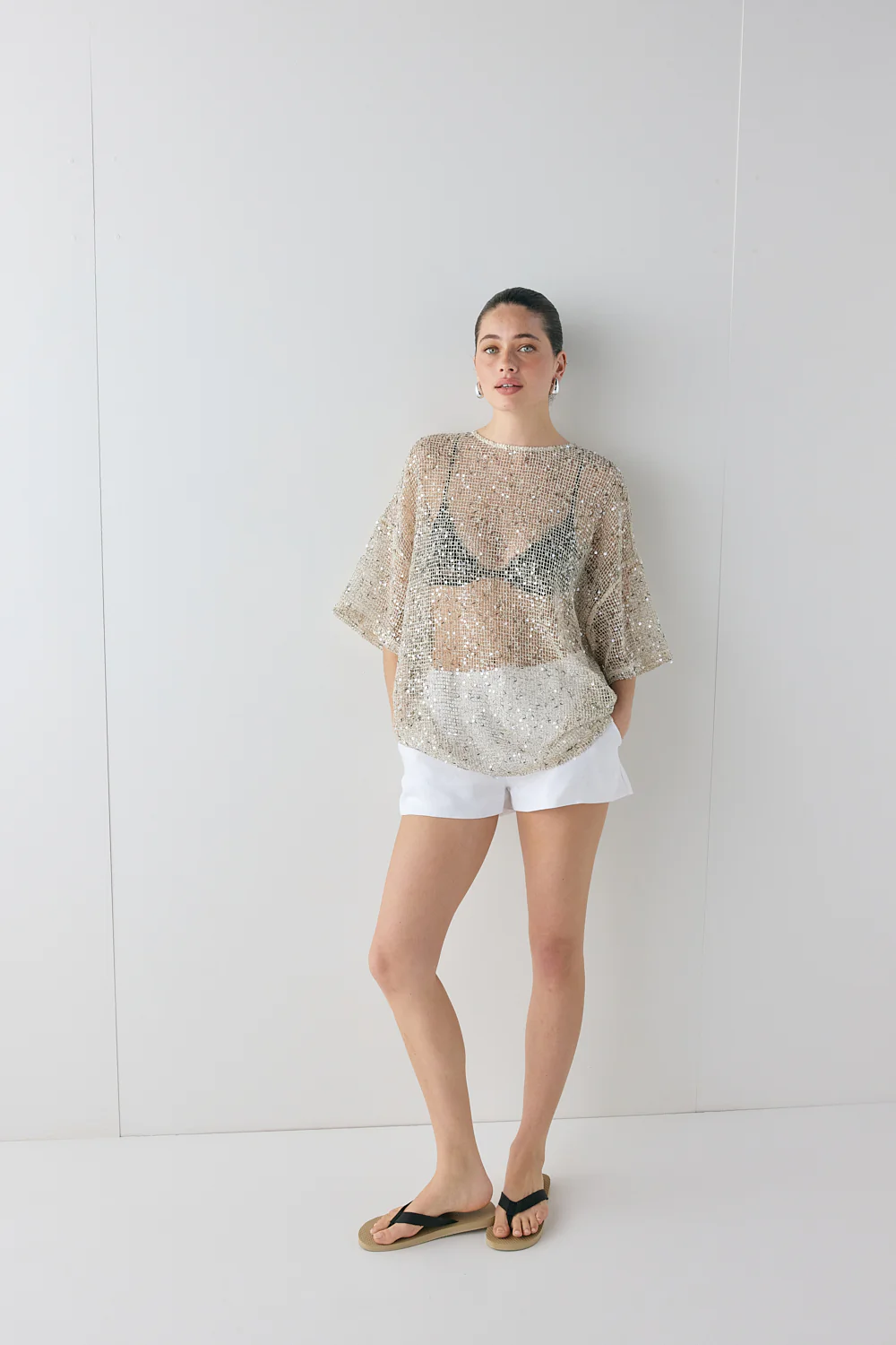 Arden Sequin Top Cream - Image 3