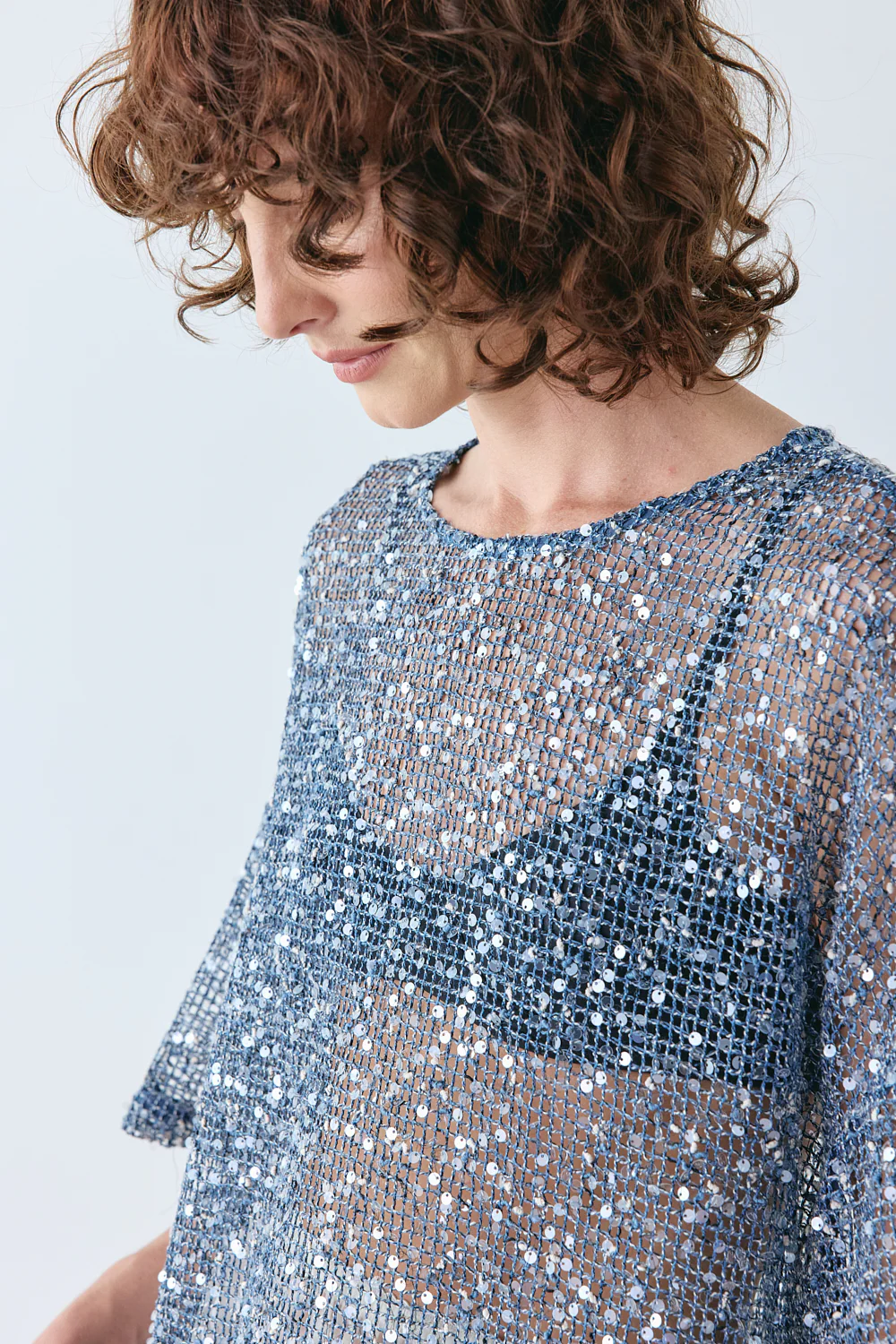 Arden Sequin Top Navy - Image 2
