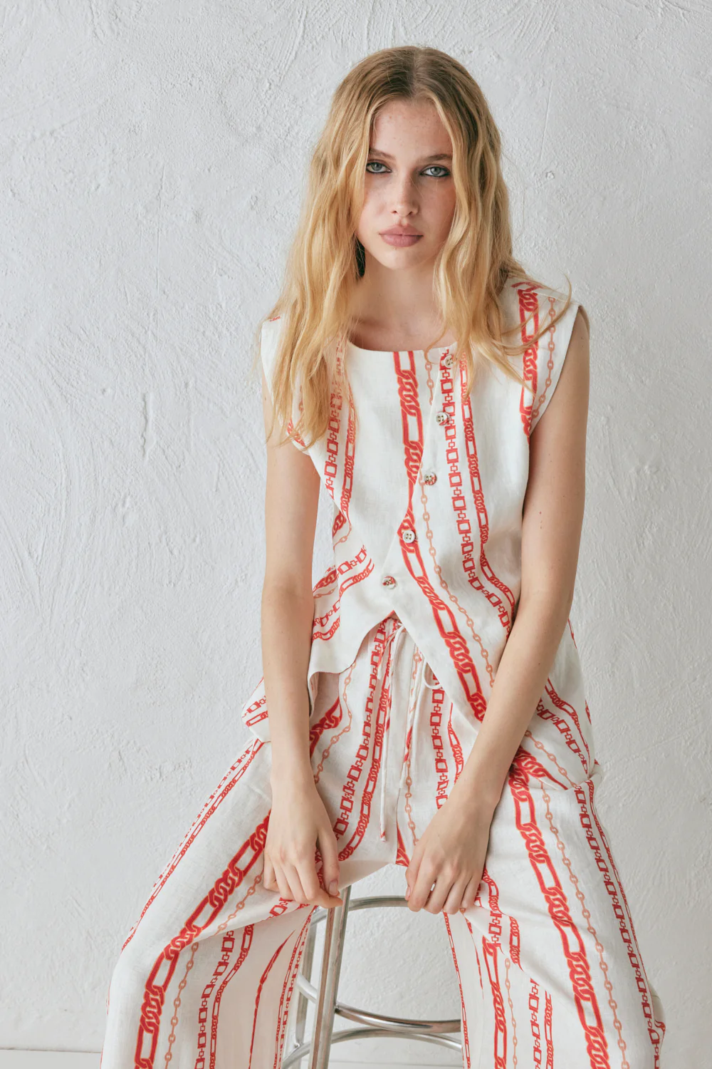 Aria Linen Vest Ora - Image 6