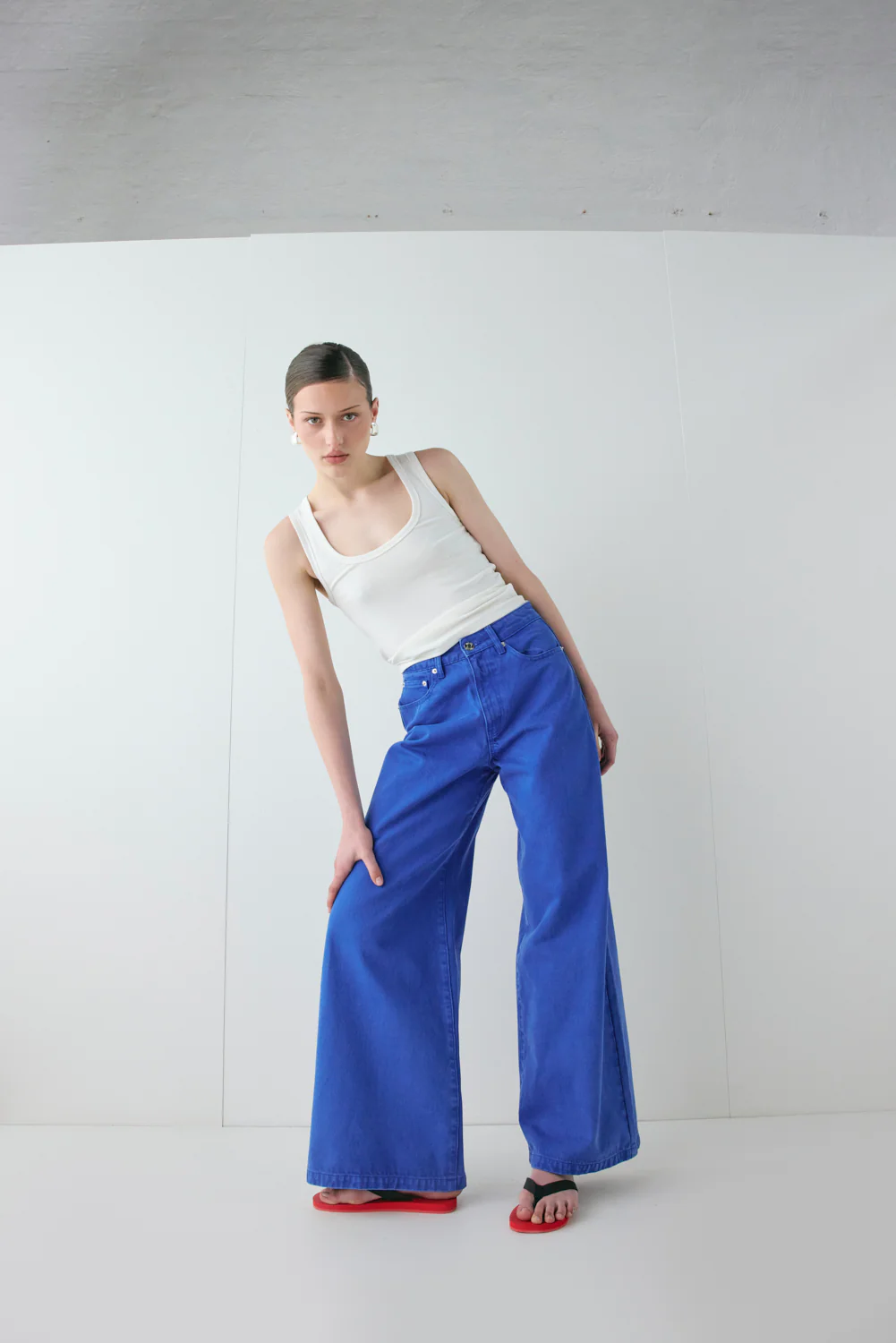 Aston High Rise Denim Jeans Cobalt - Image 4