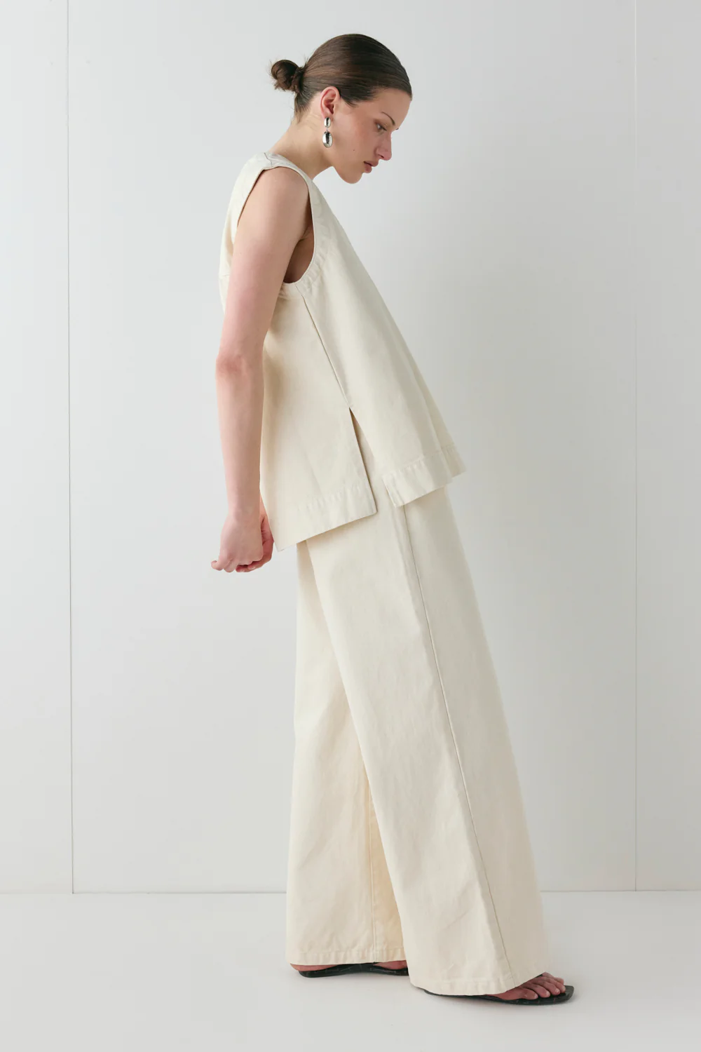 Aston High Rise Denim Jeans Cream - Image 7