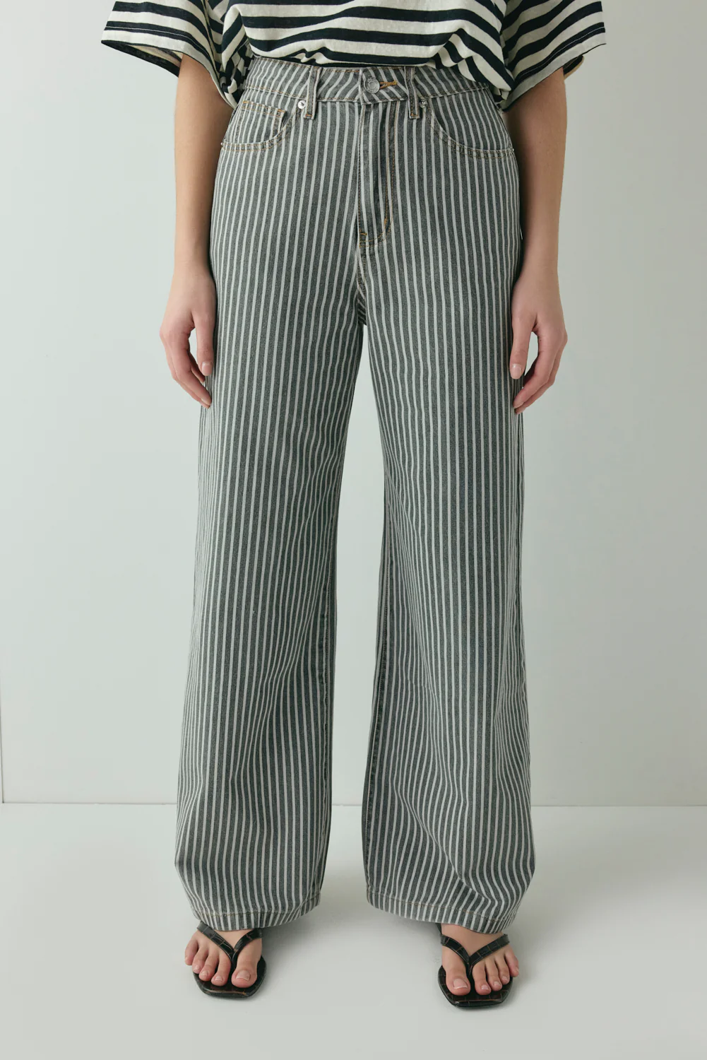 Aston High Rise Denim Jeans Stripe - Image 2