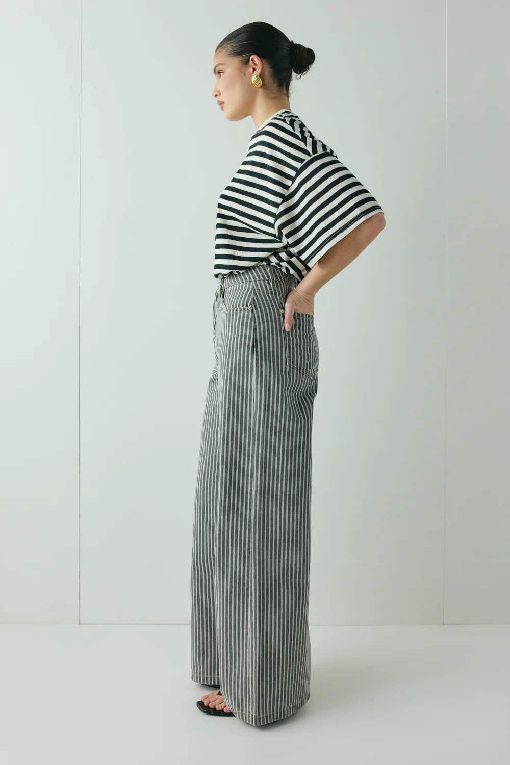 Aston High Rise Denim Jeans Stripe - Image 6