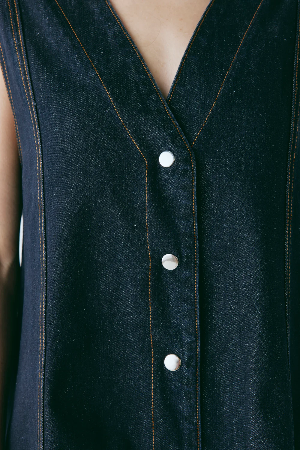 Aston Denim Mini Dress Indigo - Image 4