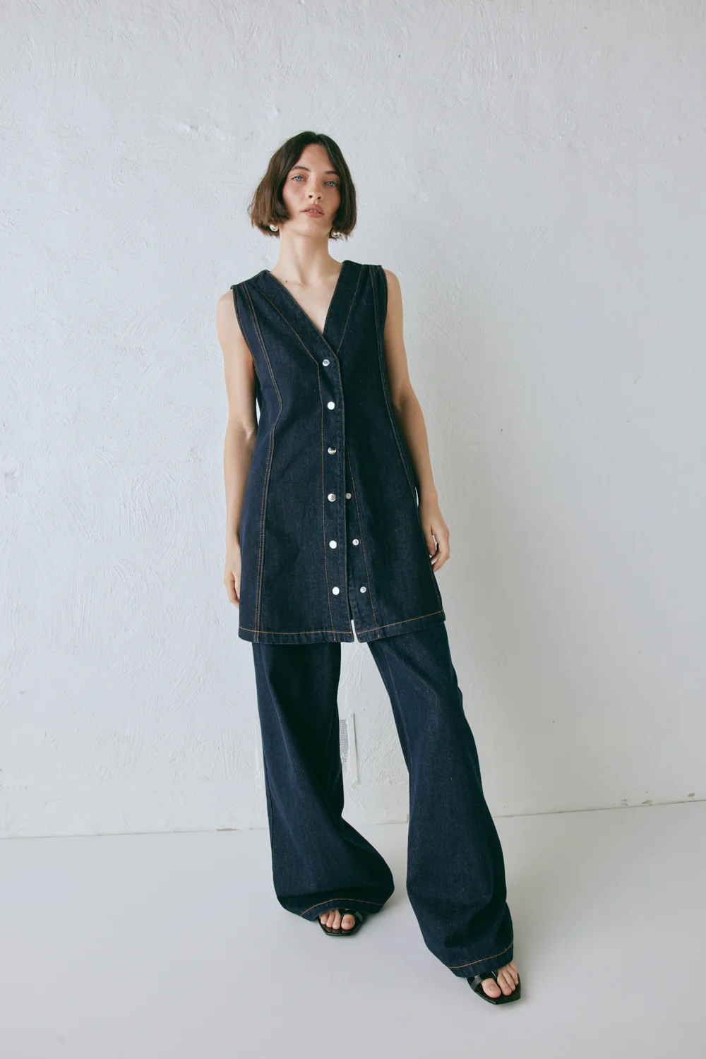 Aston Denim Mini Dress Indigo - Image 5