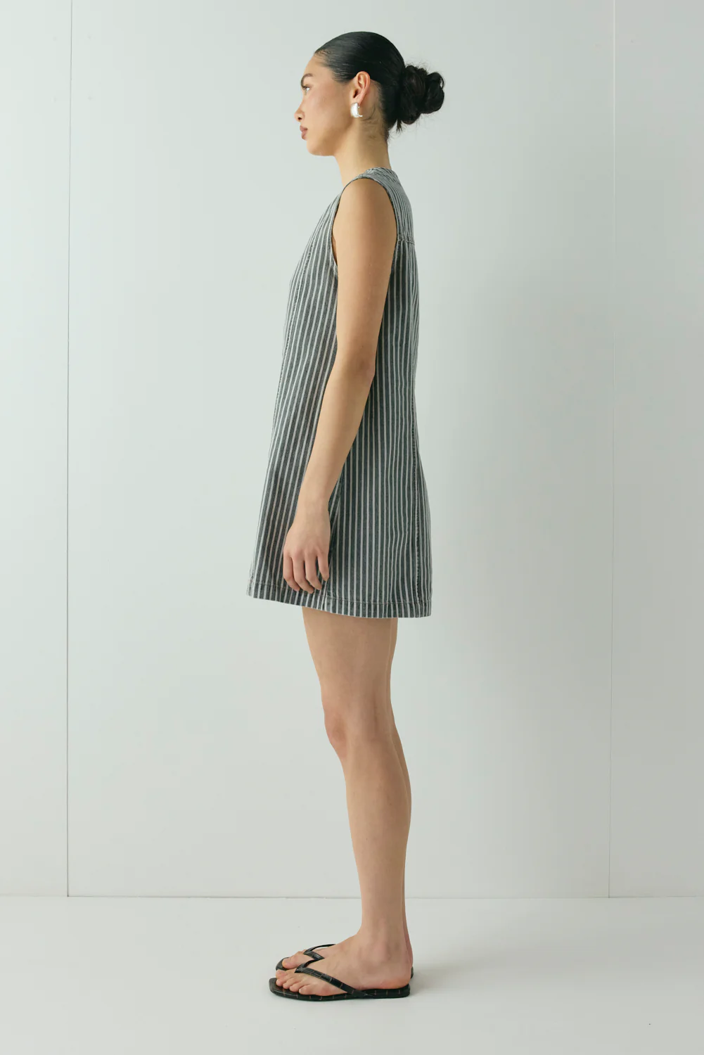 Aston Denim Mini Dress Stripe - Image 6