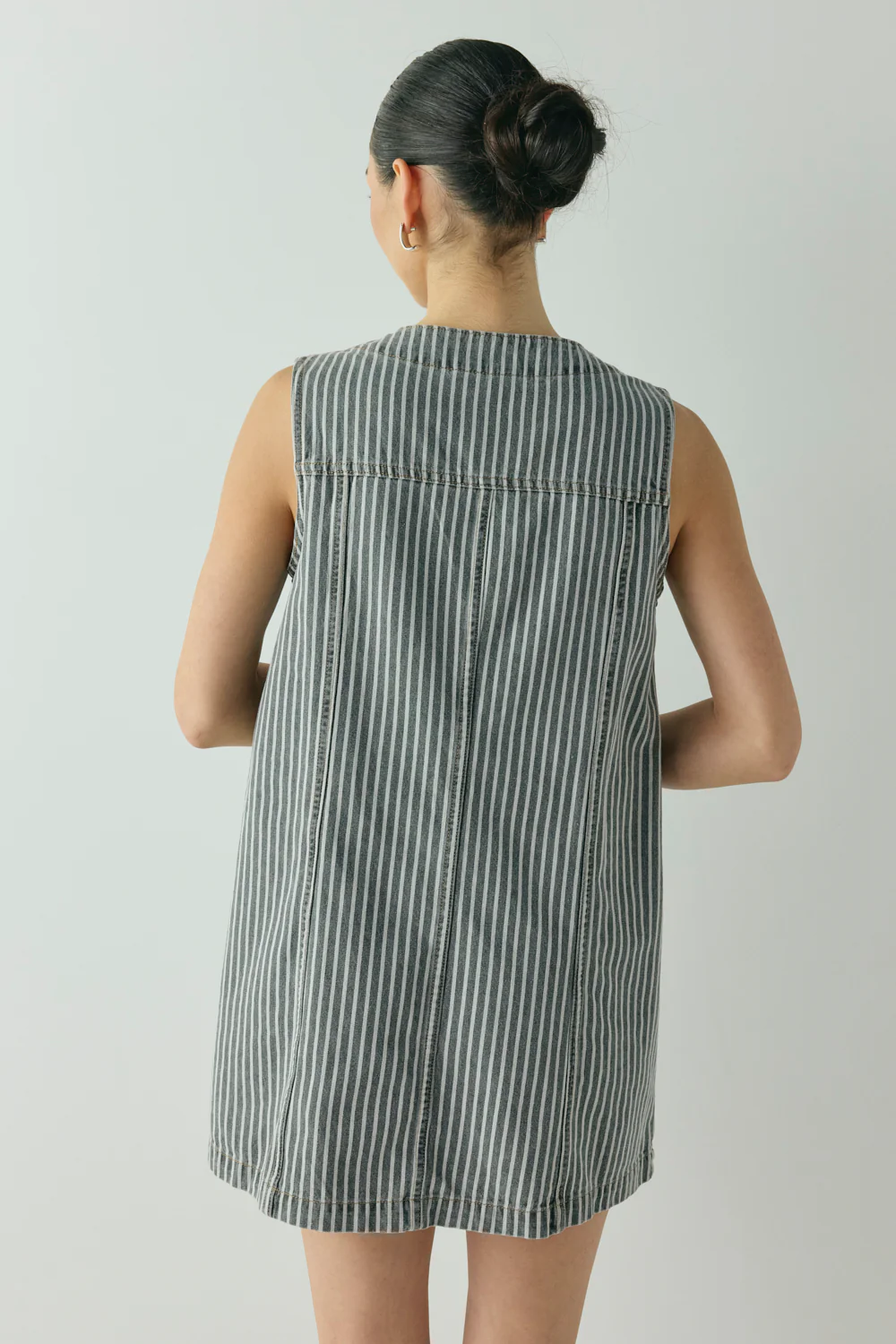 Aston Denim Mini Dress Stripe - Image 8