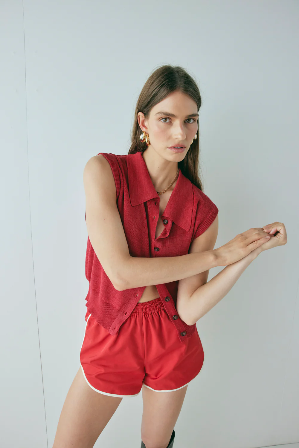 Aubrey Knit Top Red - Image 6