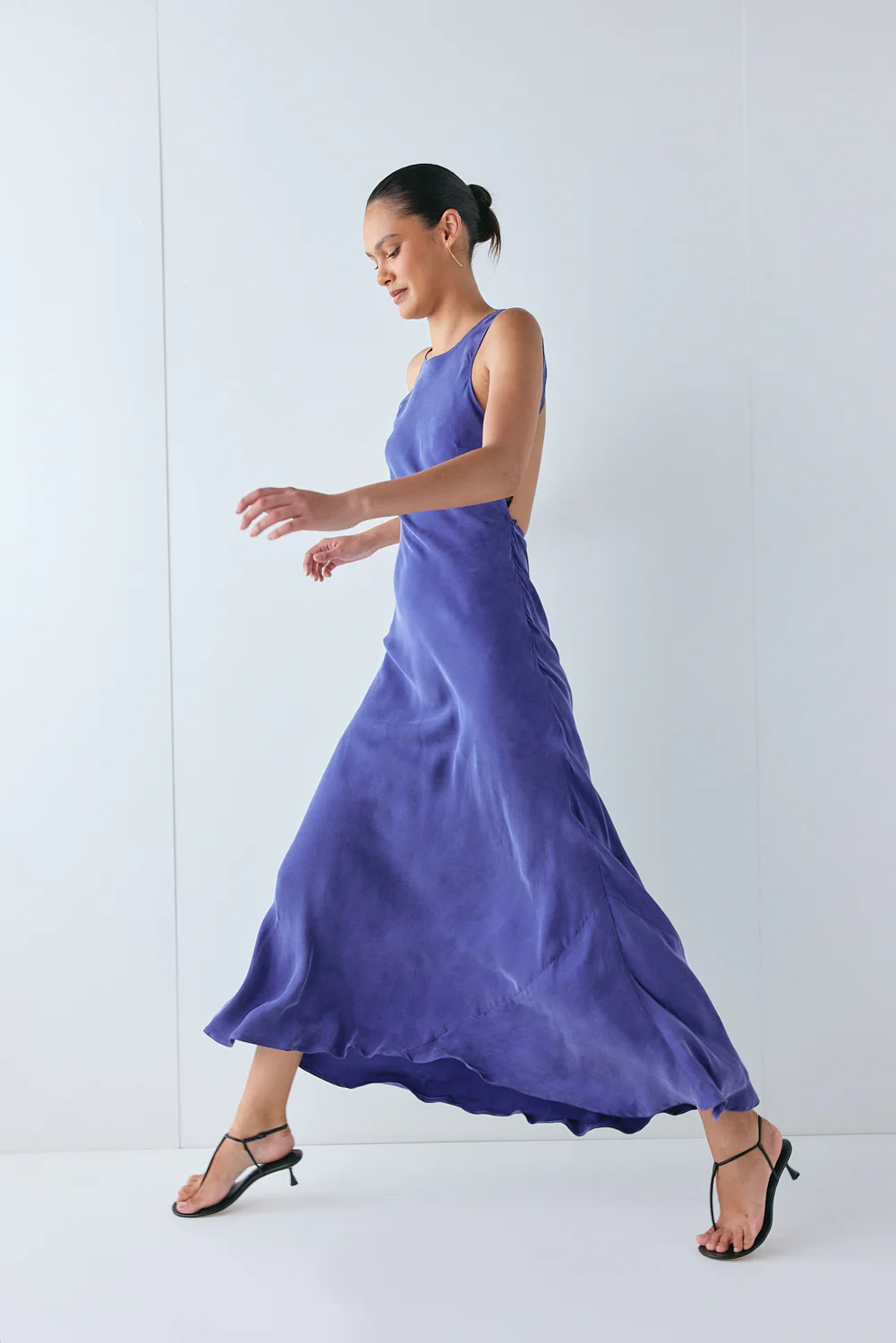 Audrey Maxi Dress Blue - Image 4