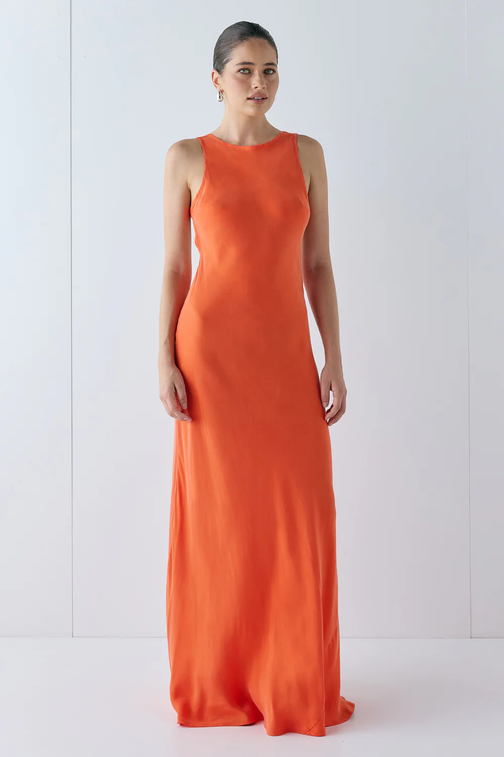 Audrey Maxi Dress Tangerine - Image 4