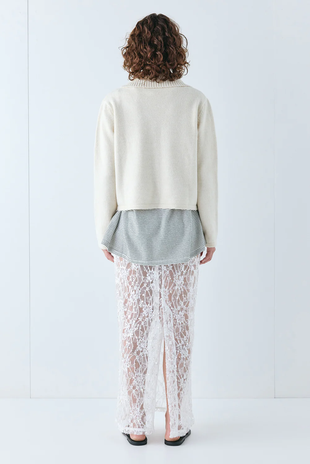 Avery Knit Cardigan Cream - Image 9