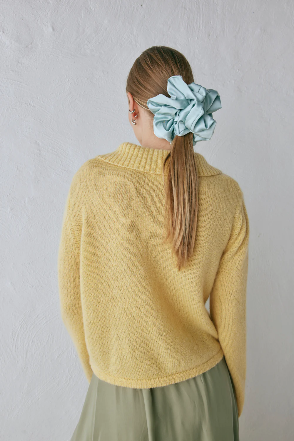 Avery Knit Cardigan Lemon - Image 9