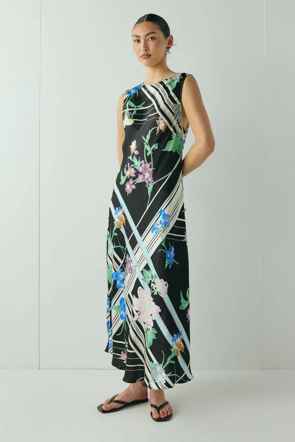 Axelle Satin Midi Dress Zari - Image 3