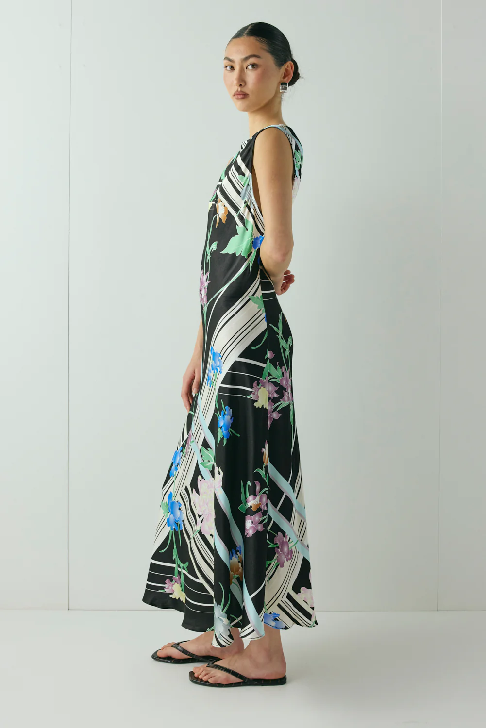 Axelle Satin Midi Dress Zari - Image 5