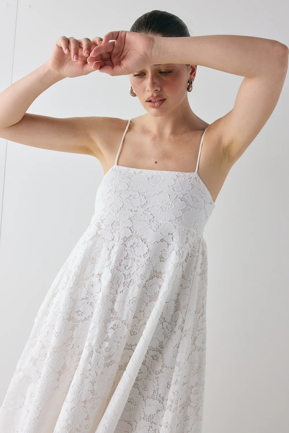 Bianca Lace Maxi Dress White - Image 2