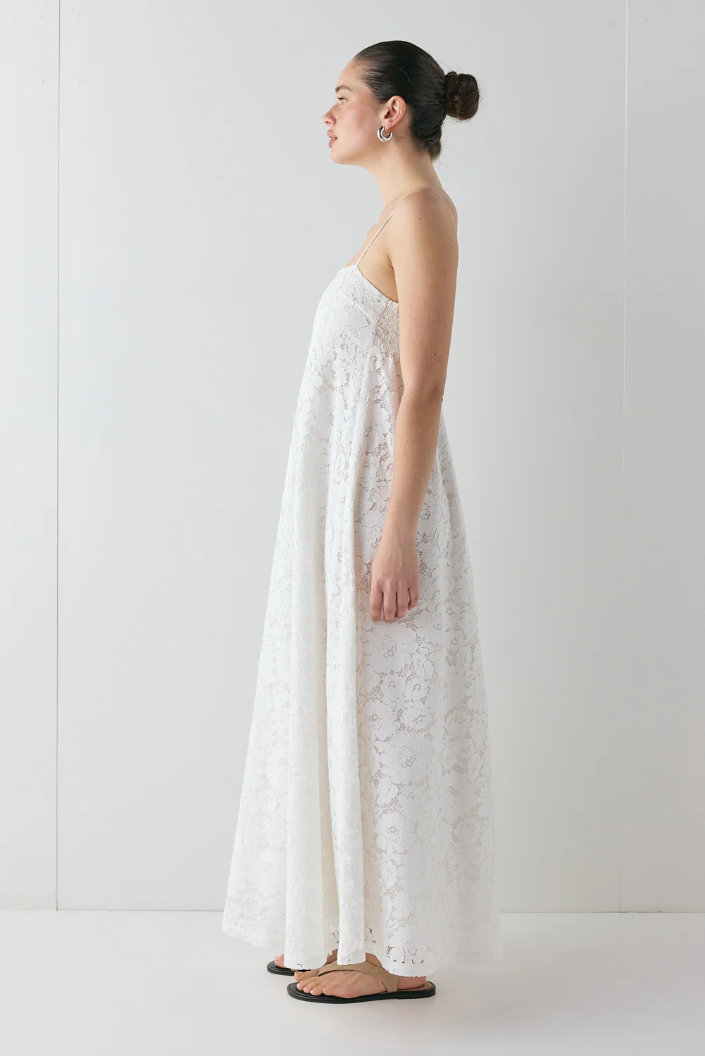 Bianca Lace Maxi Dress White - Image 5