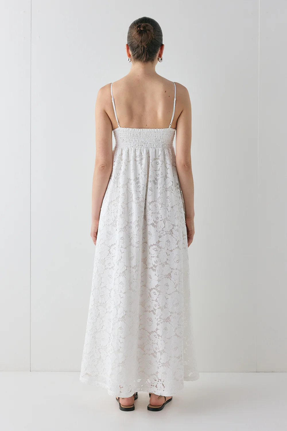 Bianca Lace Maxi Dress White - Image 8