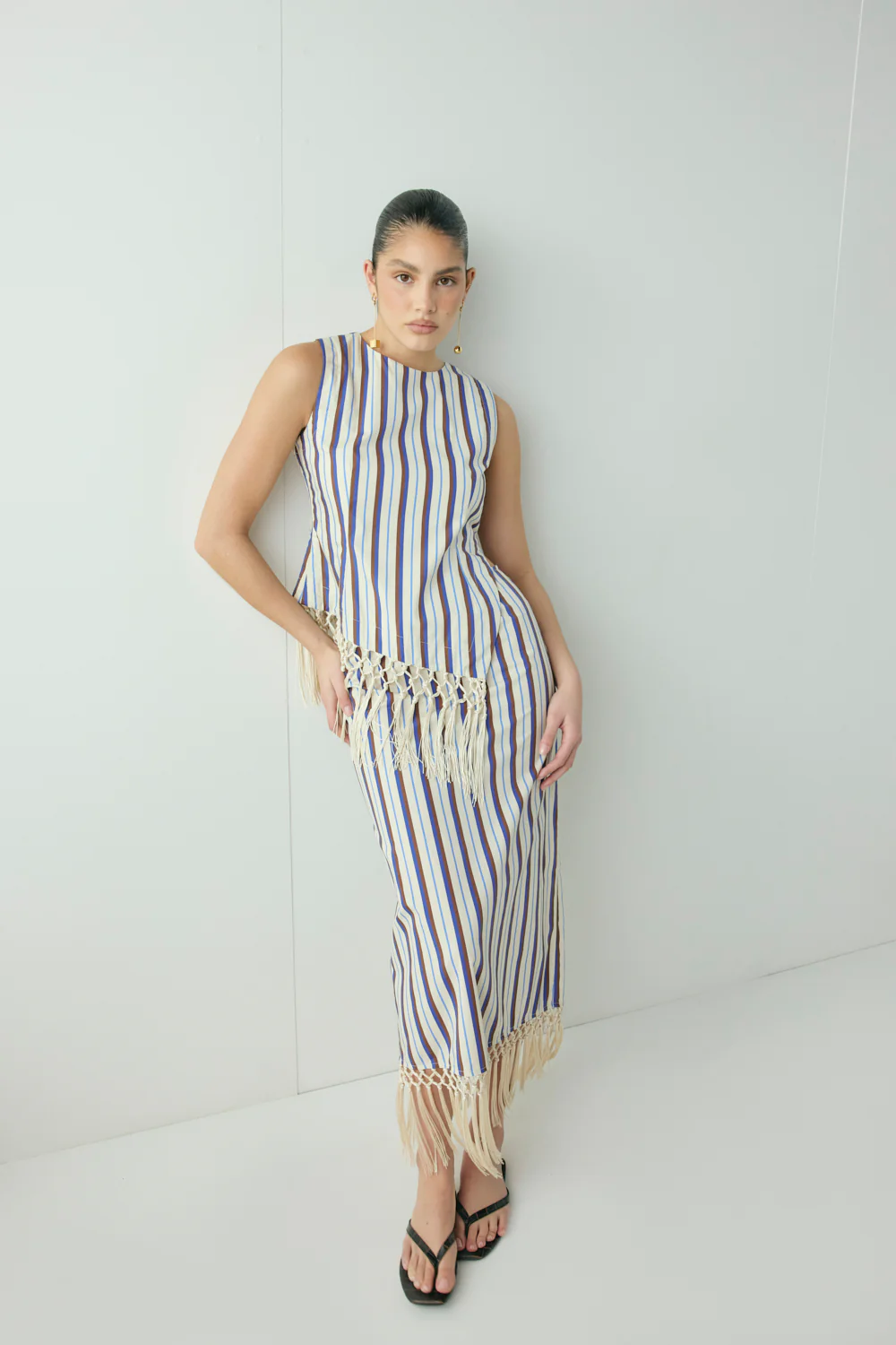 Billie Midi Skirt Stripe