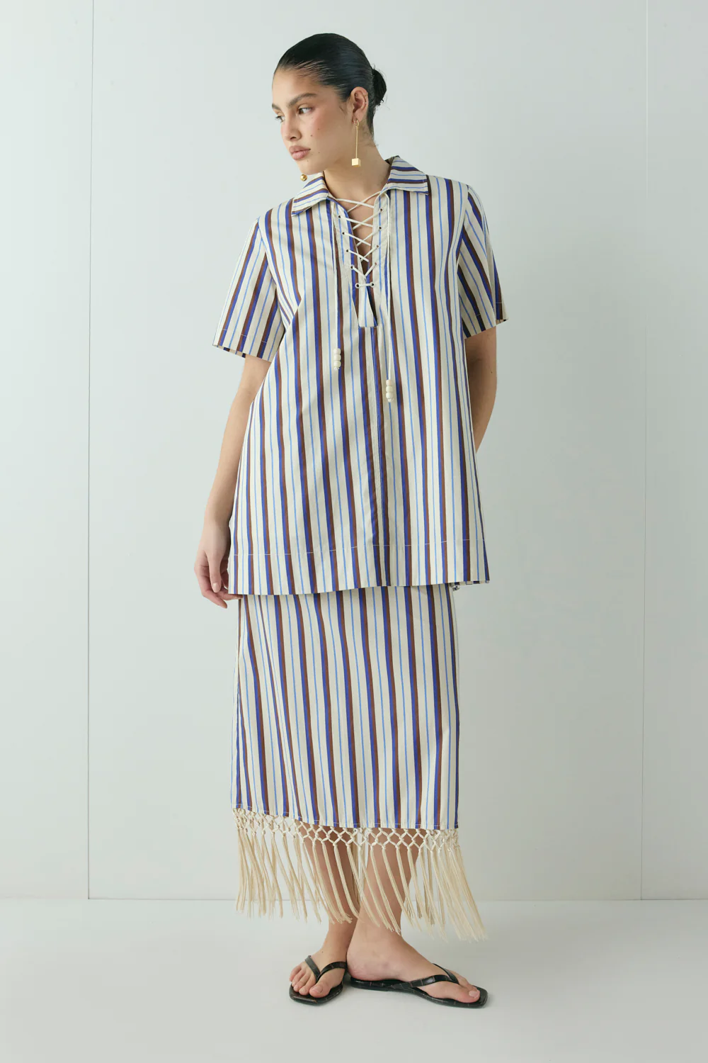 Billie Midi Skirt Stripe - Image 6