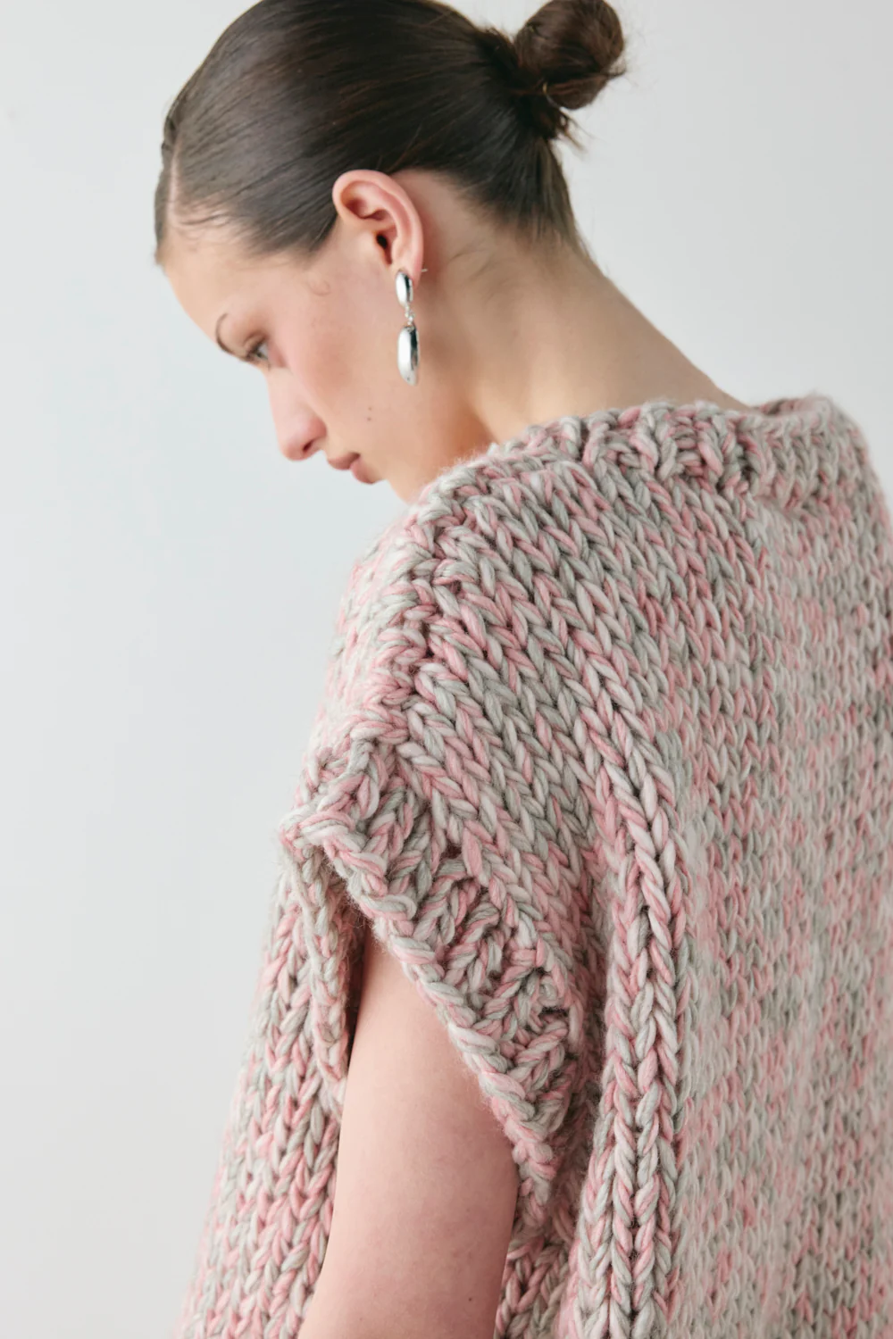 Bobbie Knit Tunic Vest Pink Marle - Image 4