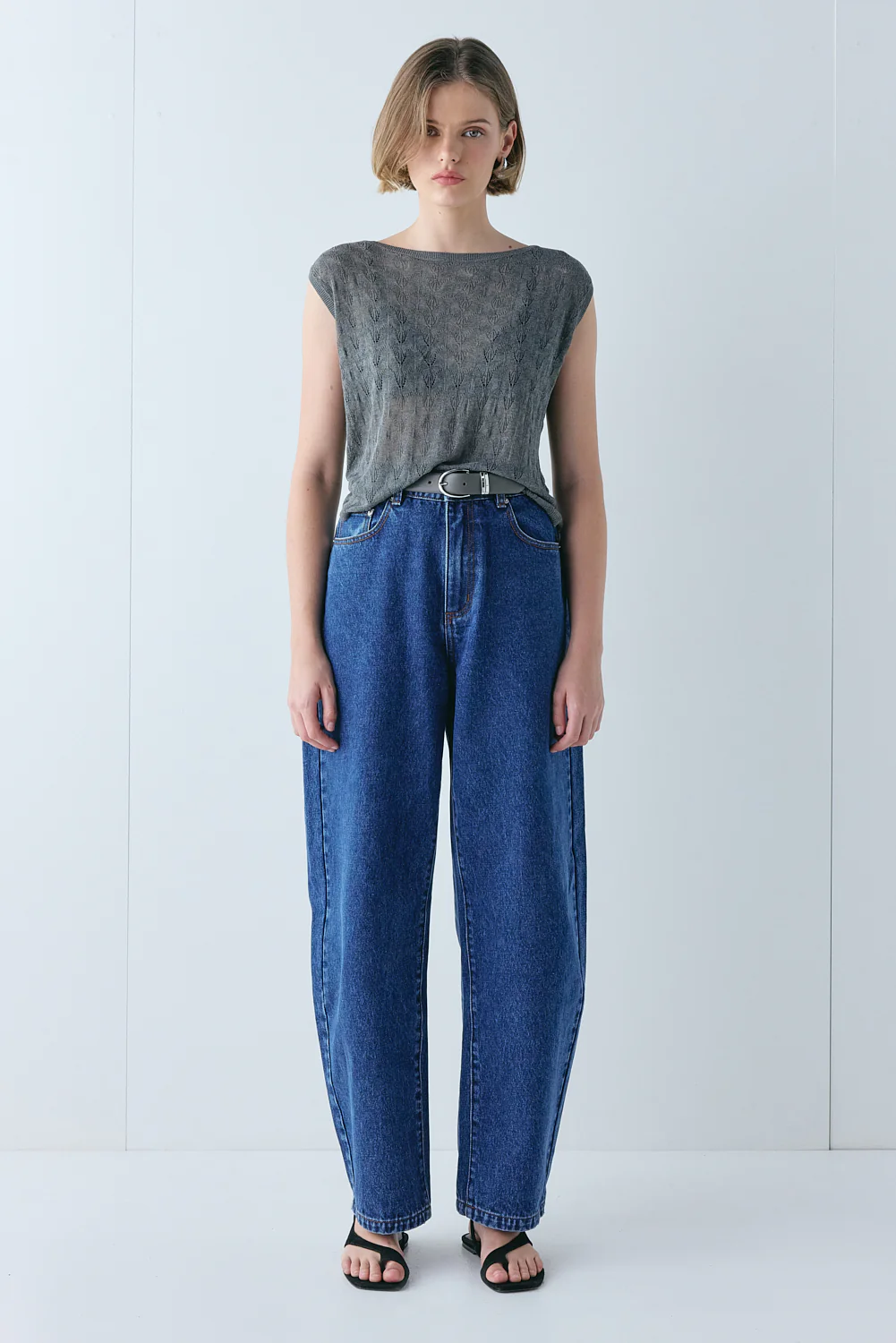 Bria Knit Top Charcoal - Image 2