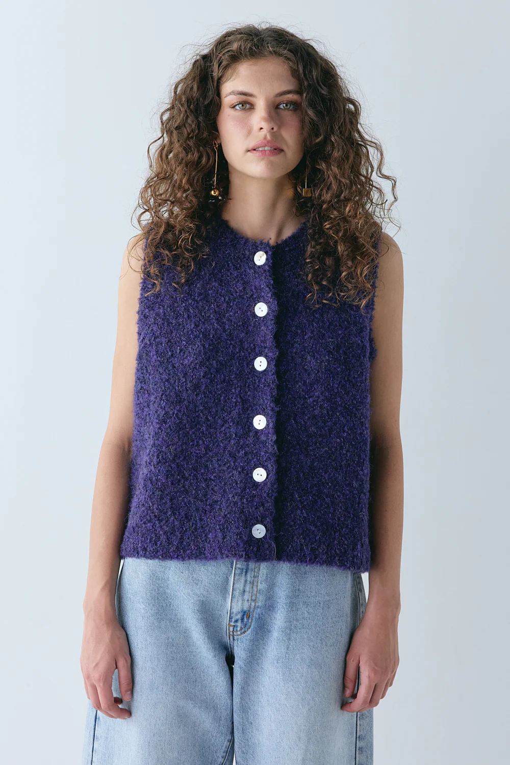 Bridgette Knit Vest Indigo