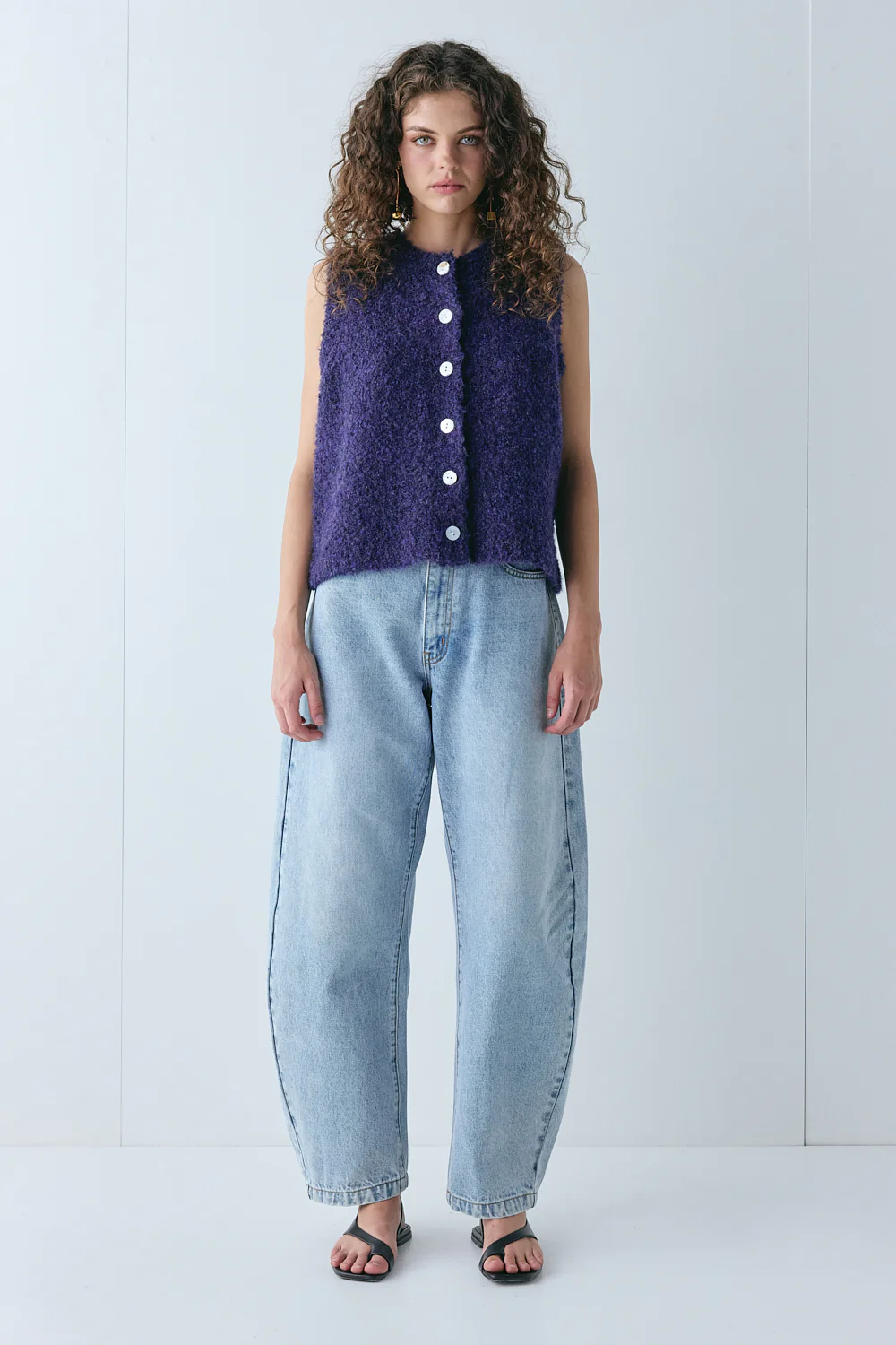 Bridgette Knit Vest Indigo - Image 2
