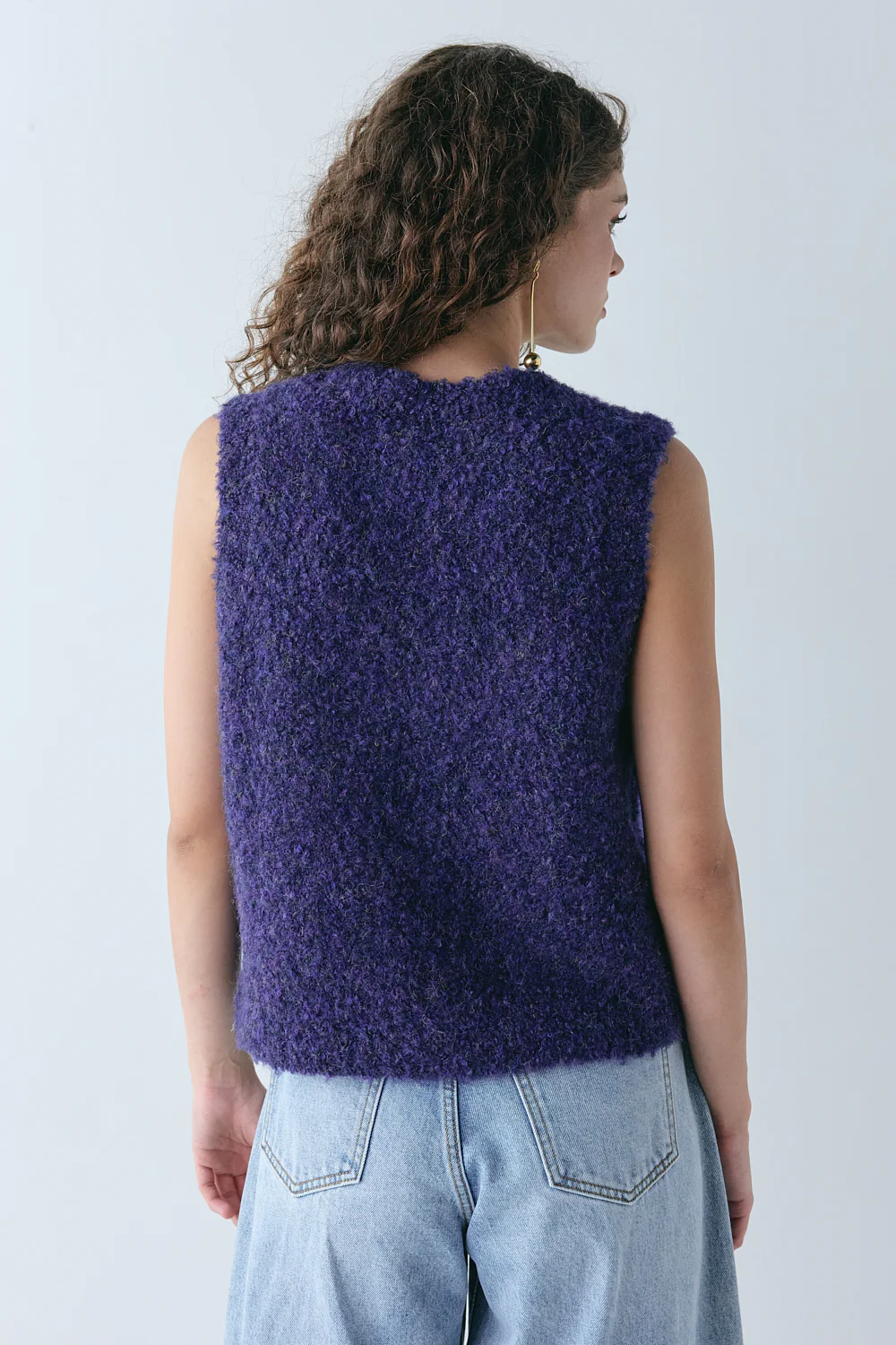 Bridgette Knit Vest Indigo - Image 5