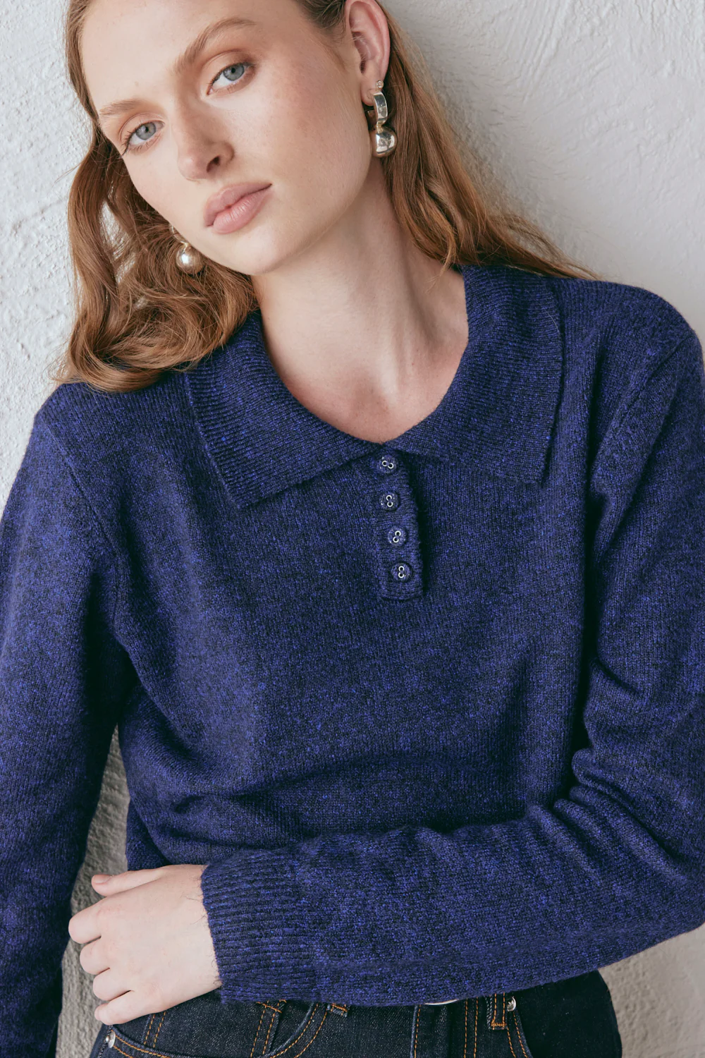 Bronte Knit Jumper Navy Marle - Image 9