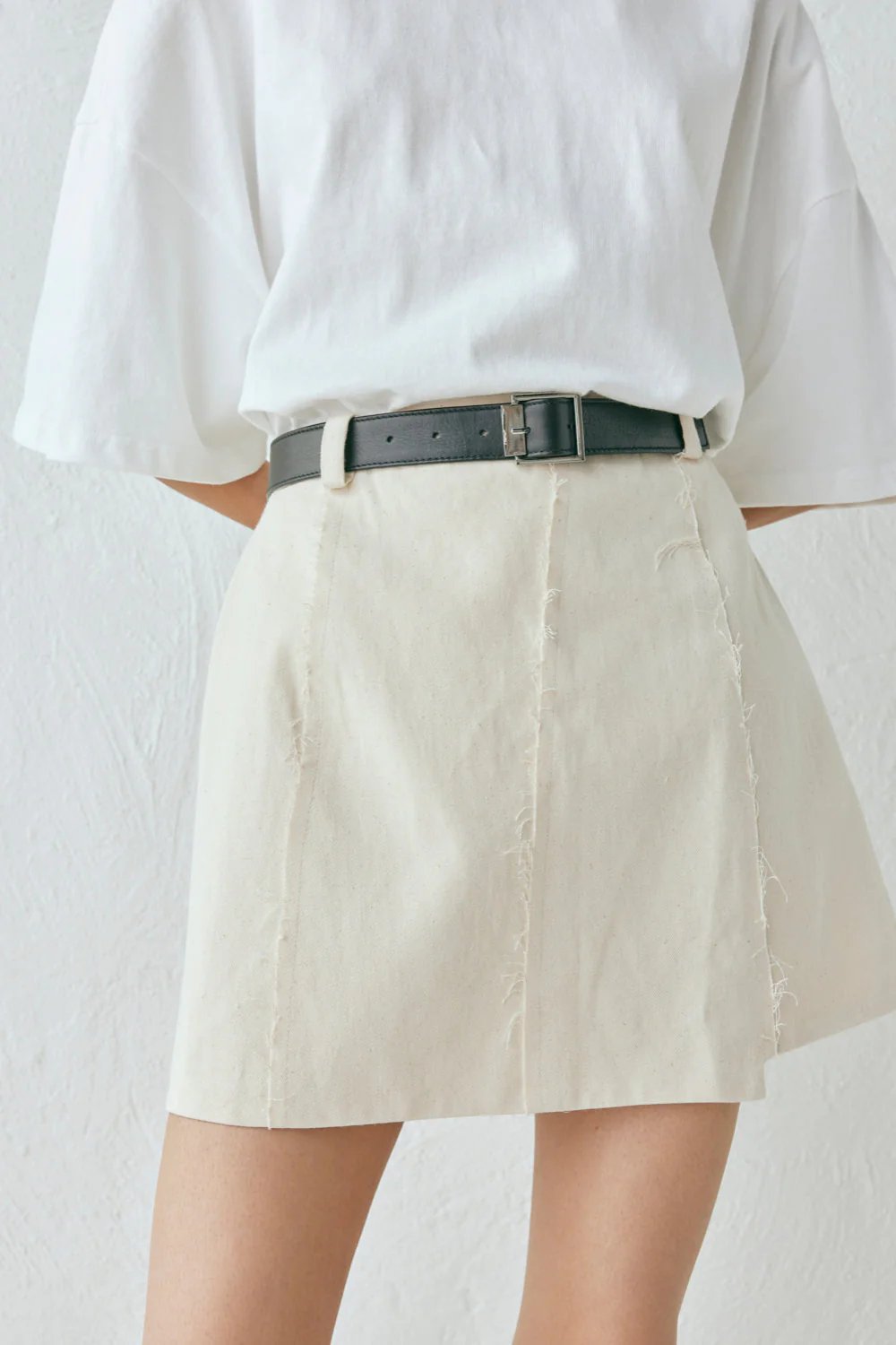 Callie Mini Skirt Oat - Image 2